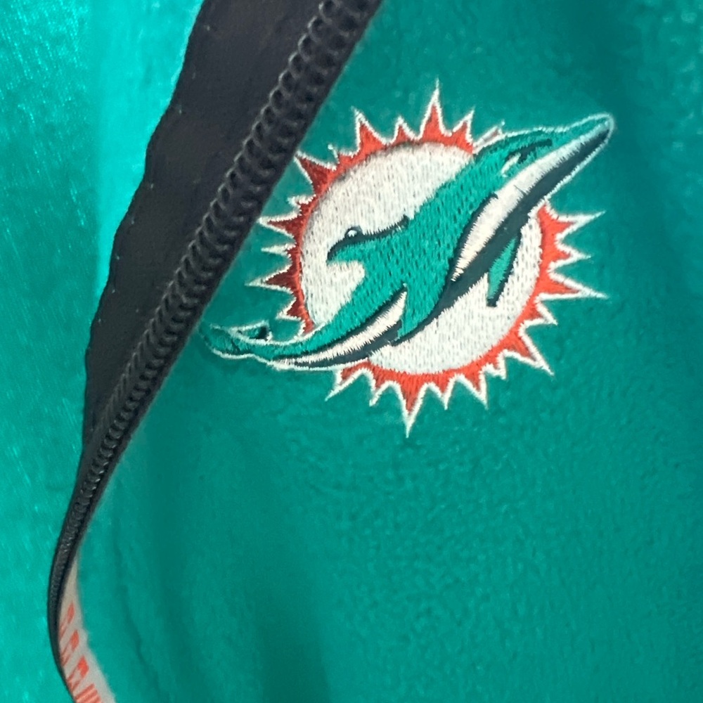 NFL Team Apparel Miami Dolphins Fleece Full Vest Reflective Size Large - Picture 8 of 12